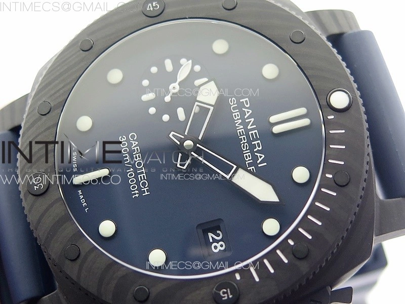 PAM1232 Carbotech 44mm VSF Best Edition Blue Dial Blue Markers on Blue Rubber Strap P.9010 Clone